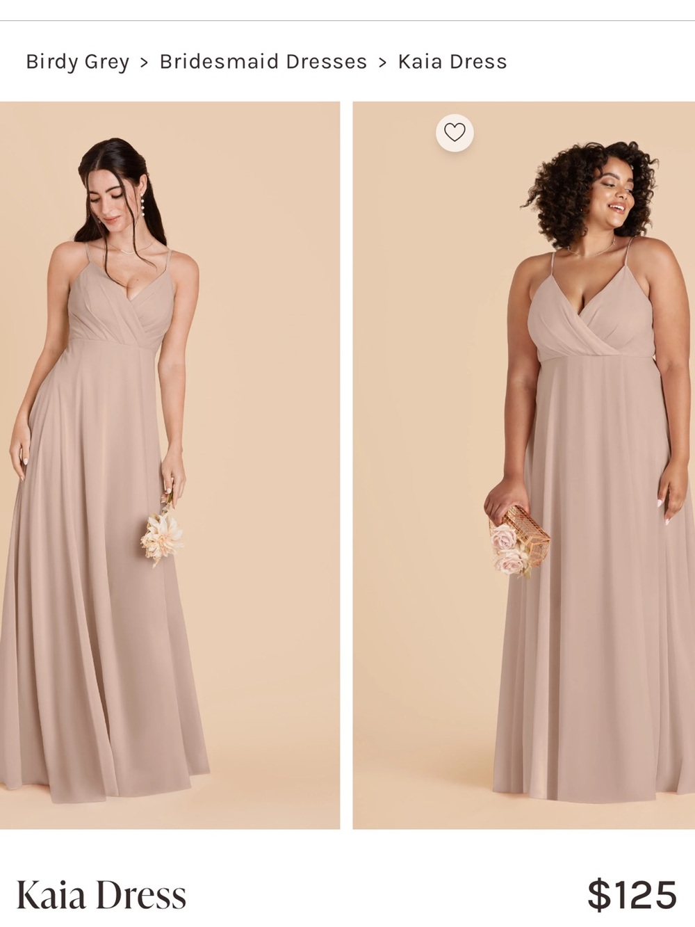 Birdy Grey Taupe Chiffon Dress NWT